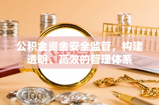 千山公积金资金安全监管，构建透明、高效的管理体系
