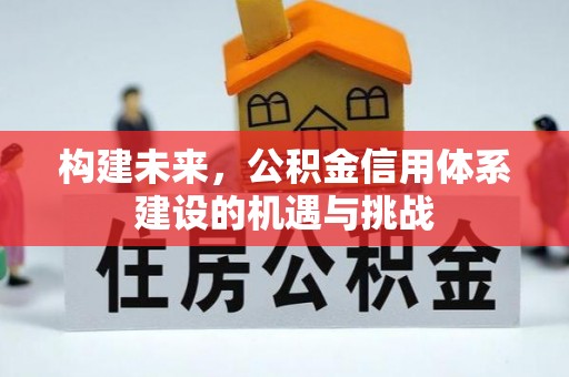 千山构建未来，公积金信用体系建设的机遇与挑战